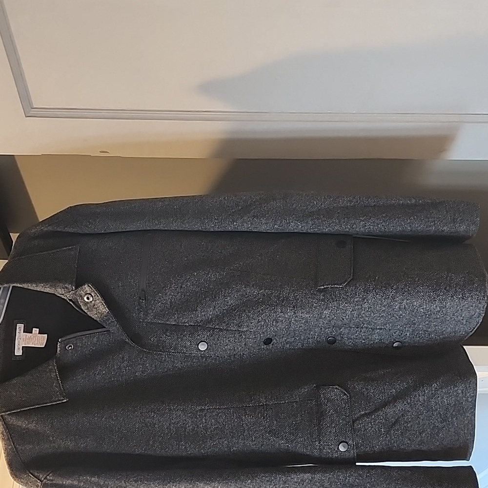 Men's Charcoal Shirt Jacket - Picture 4 of 5